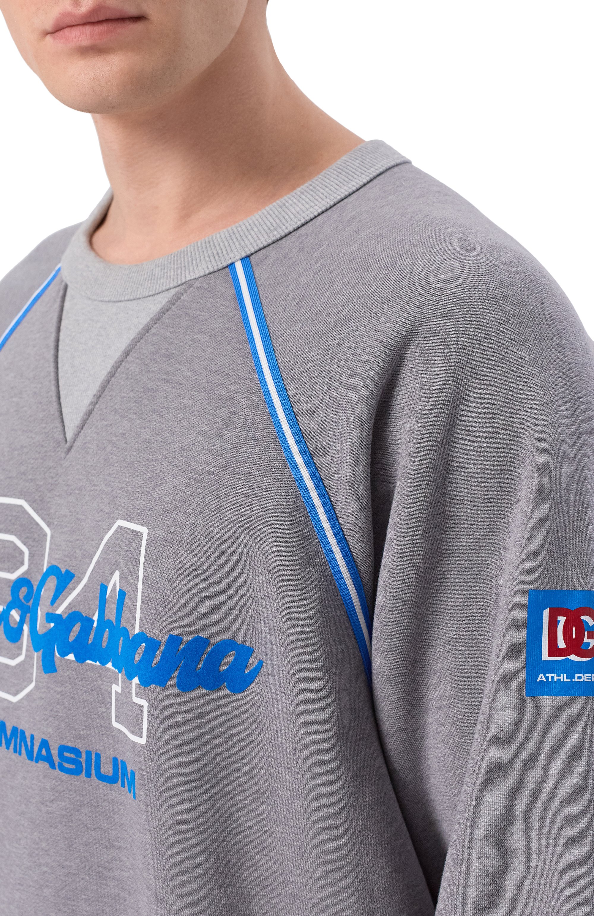 Хлопковый свитшот DOLCE & GABBANA серого цвета по цене 89950 руб., арт. G9BZMT/HU7ME, фото 5 Хлопковый свитшот DOLCE & GABBANA, арт. G9BZMT/HU7ME, фото 5