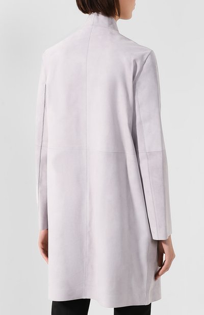 Кожаное пальто GIORGIO ARMANI сиреневого цвета по цене 595000 руб., арт. 2AL05P/2AP13, фото 4 Кожаное пальто GIORGIO ARMANI, арт. 2AL05P/2AP13, фото 4