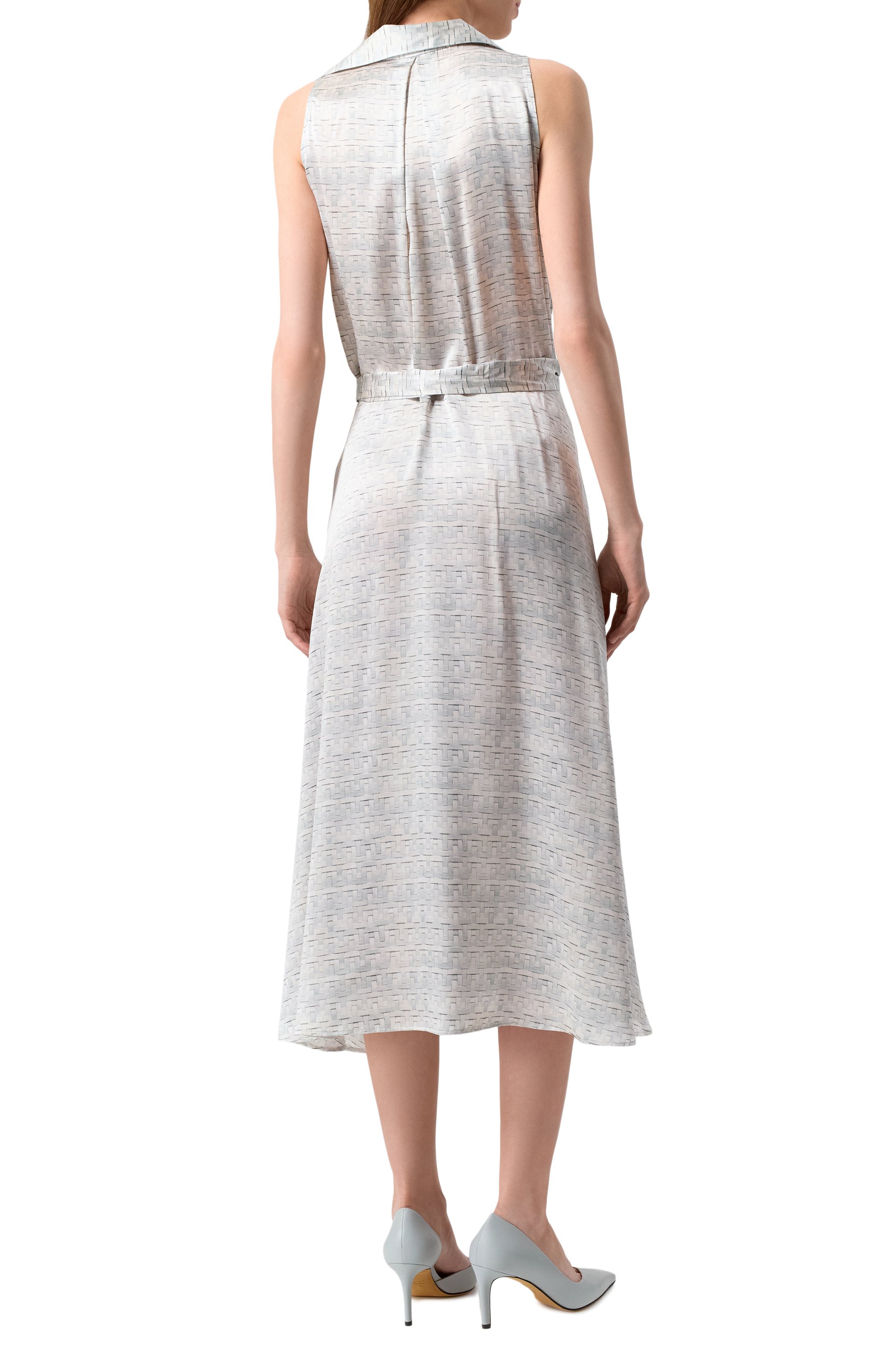 Атласное платье KITON, арт. D59305K0926E01, фото 4