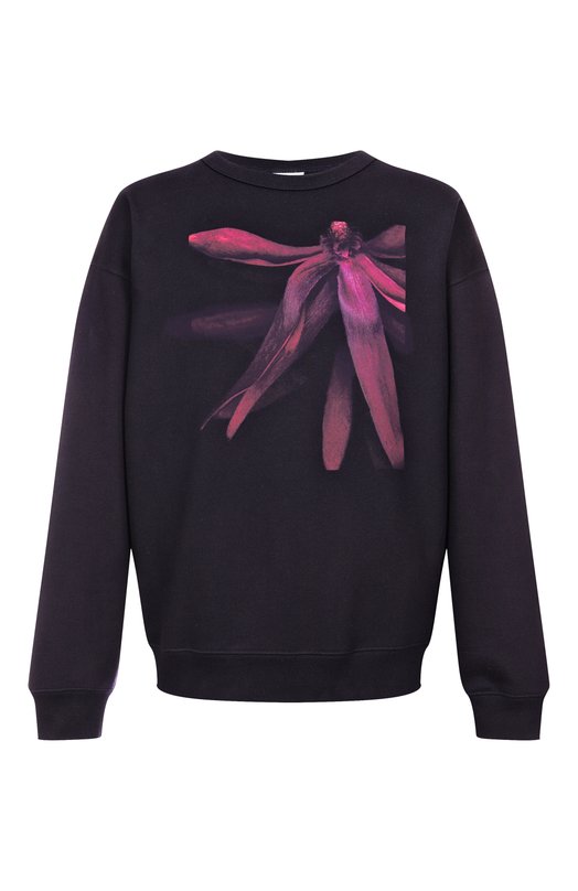Хлопковый свитшот Dries Van Noten 021162-2611-509 Синий 021162-2611-509