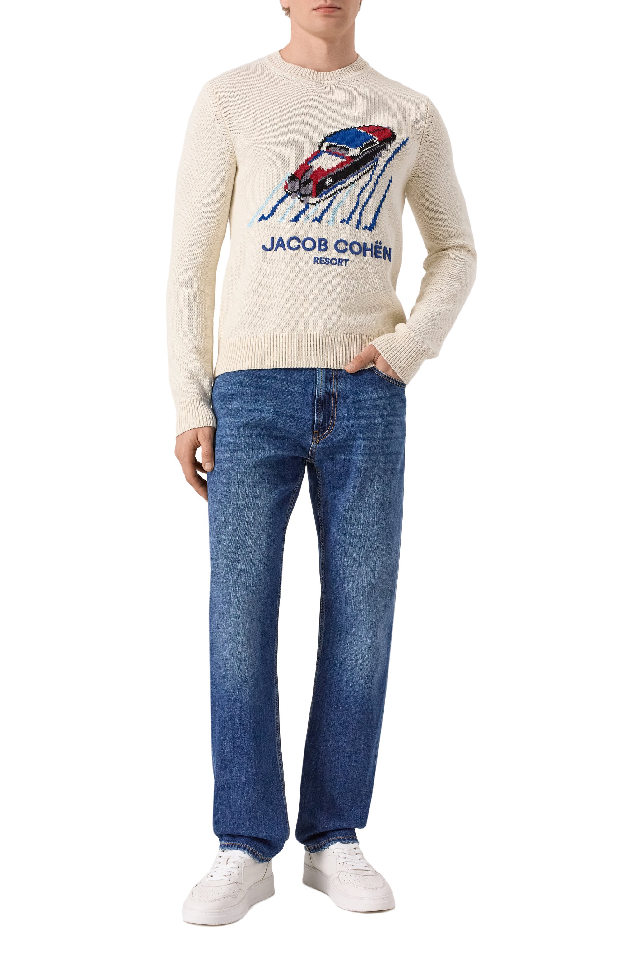 Хлопковый свитер JACOB COHEN, арт. 25E P/JUR_SG006 001 X0001 FL, фото 2