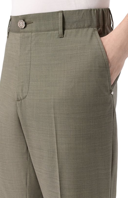 Шерстяные брюки Stefano Ricci M8T61R0020/T7750 Хаки  M8T61R0020/T7750 Фото 5