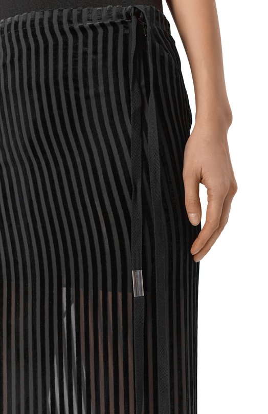 Юбка из вискозы и шелка Ann Demeulemeester B0010457/FA714 Чёрный  B0010457/FA714 Фото 5