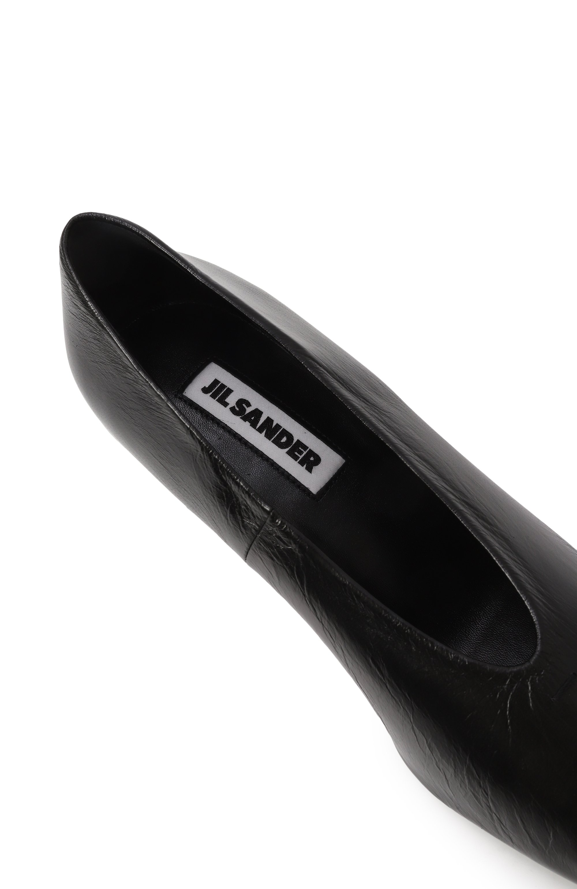 Кожаные туфли JIL SANDER черного цвета по цене 112500 руб., арт. J15WL0056/P8024, фото 7 Кожаные туфли JIL SANDER, арт. J15WL0056/P8024, фото 7