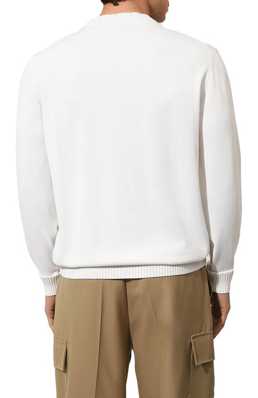 Хлопковый джемпер HUGO Blue Белый, фото 4