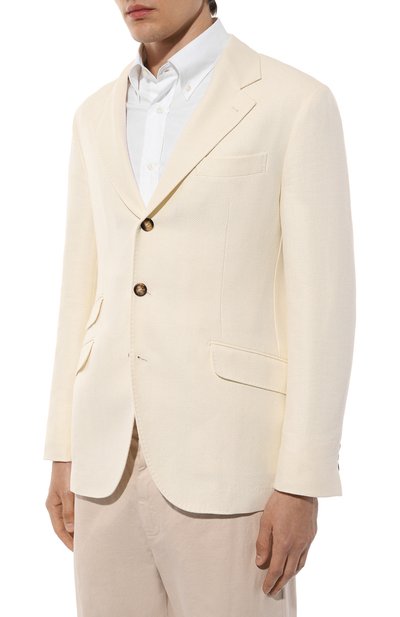Пиджак изо льна и шелка BRUNELLO CUCINELLI, арт. MB4197BWDP, фото 5