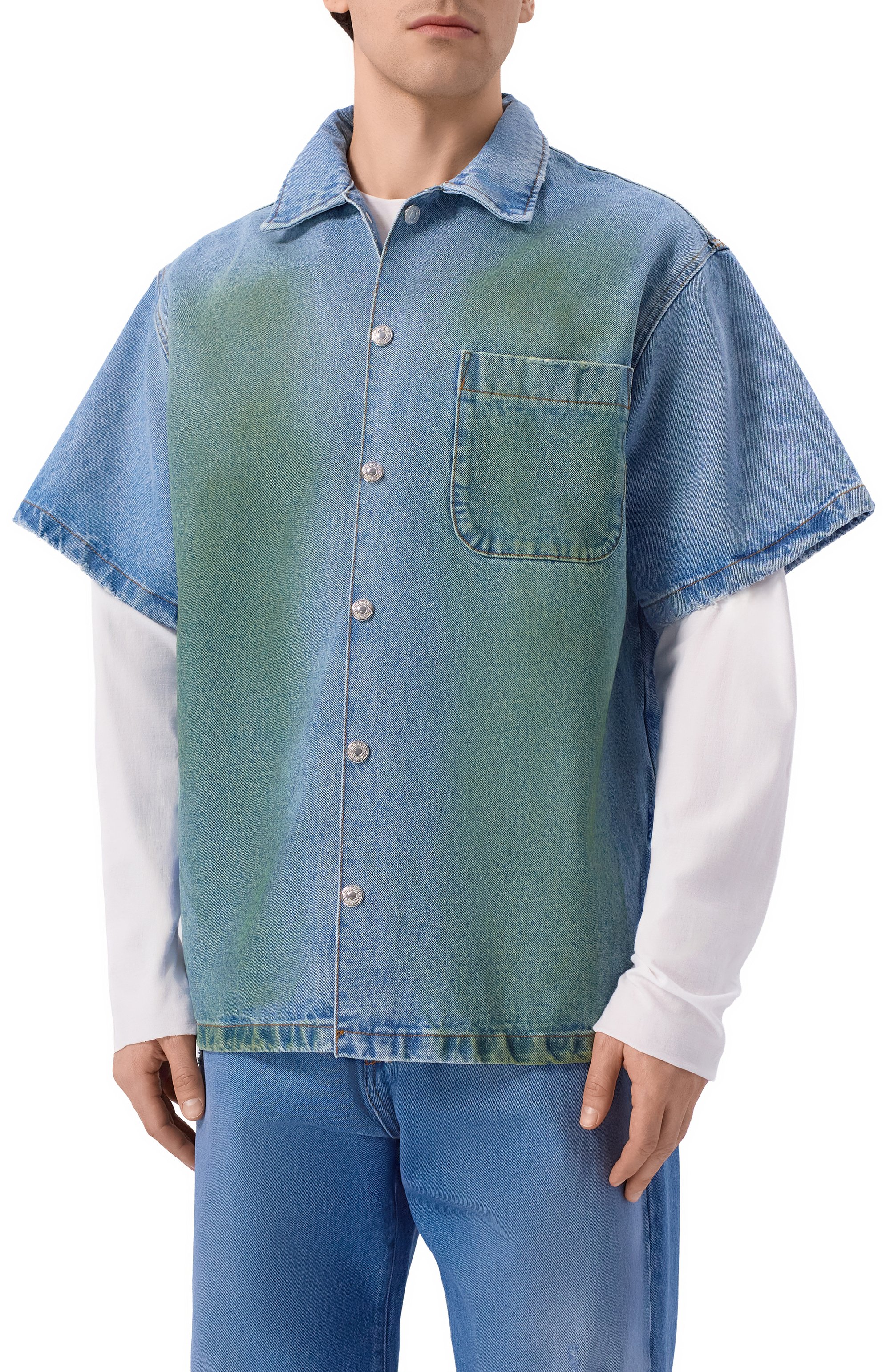 Джинсовая рубашка MSGM, арт. 4040ME230L/267088, фото 3