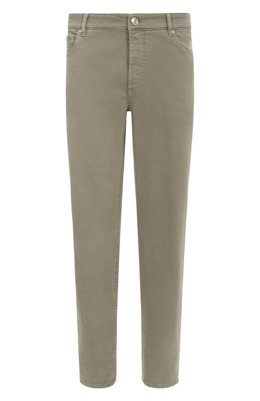 Джинсы Traditional Fit Brunello Cucinelli M277UD3210 Хаки M277UD3210