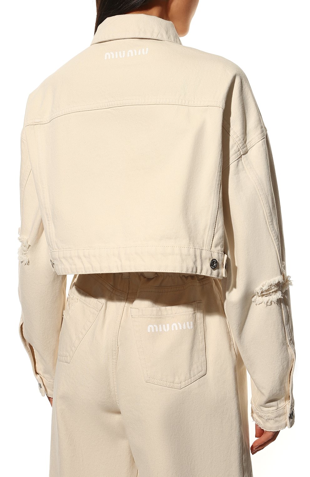 Джинсовая куртка MIU MIU, арт. GWB140-10KV-F0379, фото 4