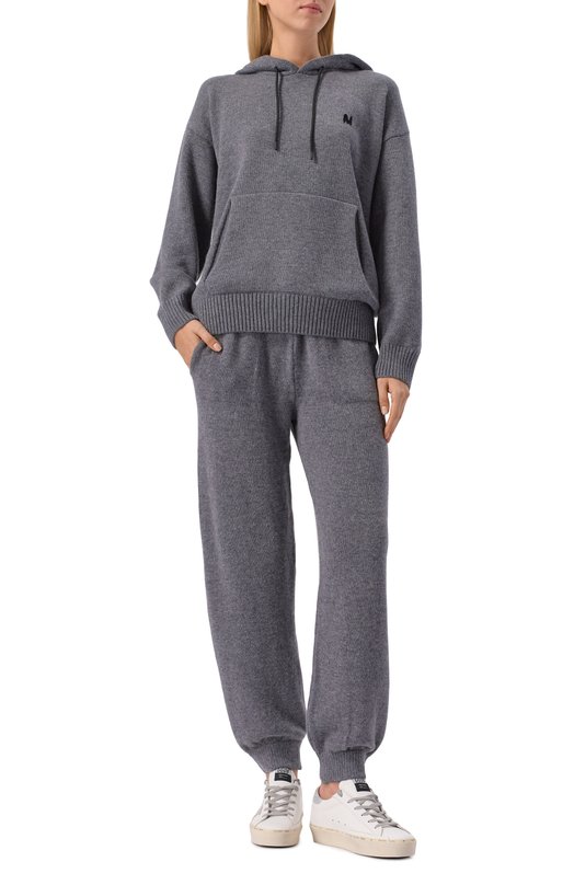 Худи из шерсти и кашемира MSGM 3940MM205/257596 Серый  3940MM205/257596 Фото 2