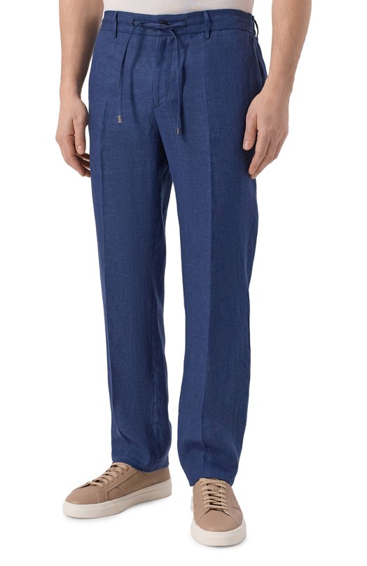 Льняные брюки Berwich SPIAGGIA 20/LM104 Синий  SPIAGGIA 20/LM104 Фото 3