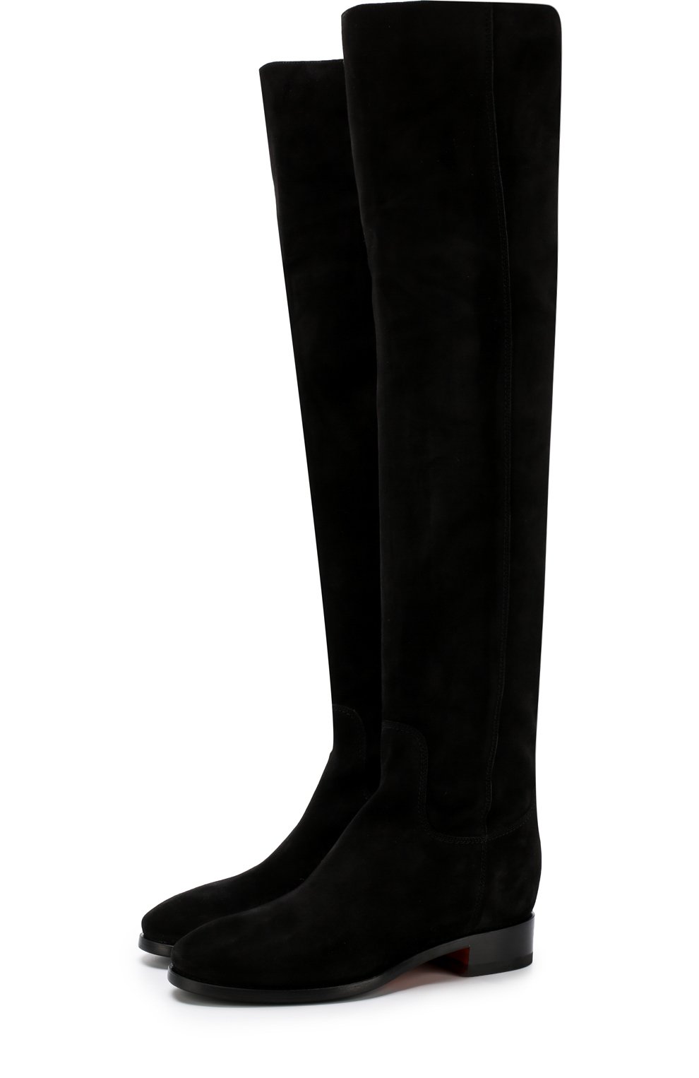 Замшевые ботфорты на низком каблуке SANTONI, арт. WSEH57519BJ2GAEAN01, фото 1