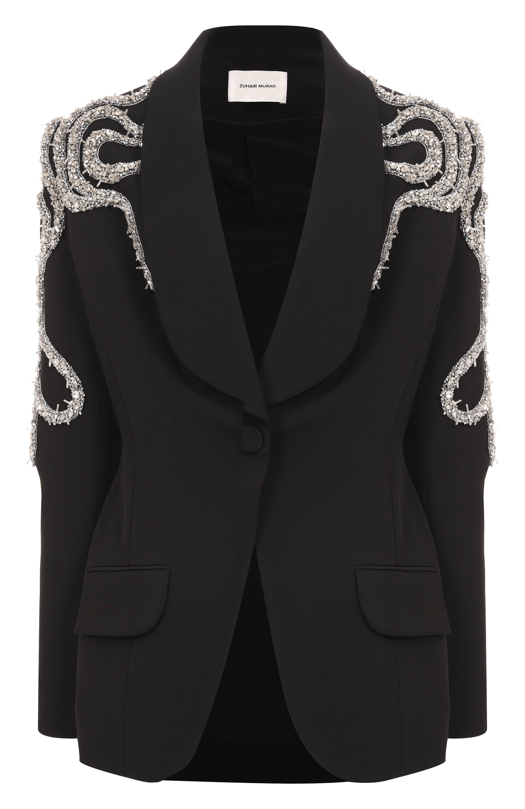 Жакет с отделкой кристаллами ZUHAIR MURAD, арт. FJK25001/CRCA019, фото 1