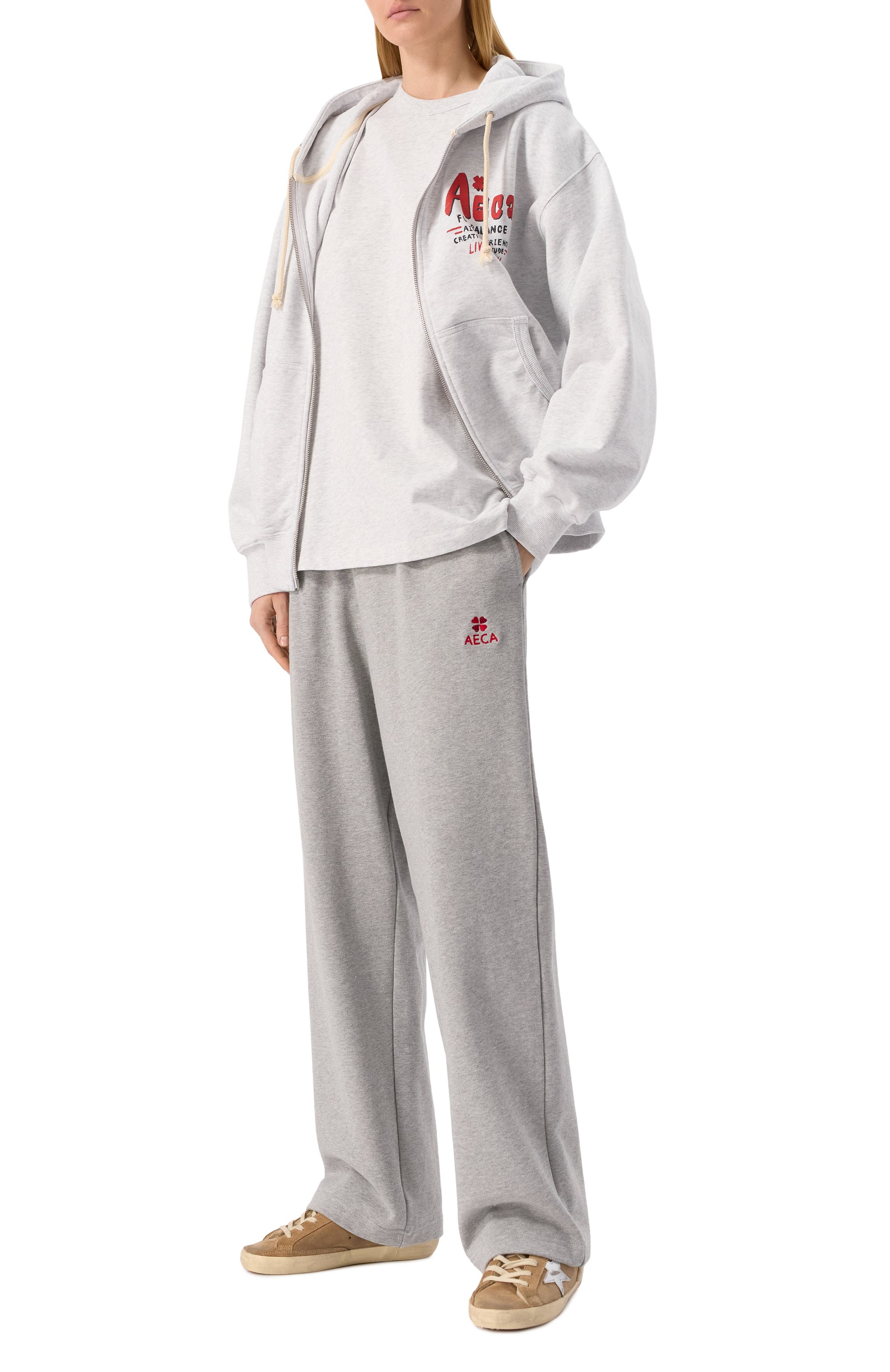 Хлопковая футболка AECA WHITE, арт. AWCMSSBDTTSOV003C0.LIGHT GREY (L), фото 2