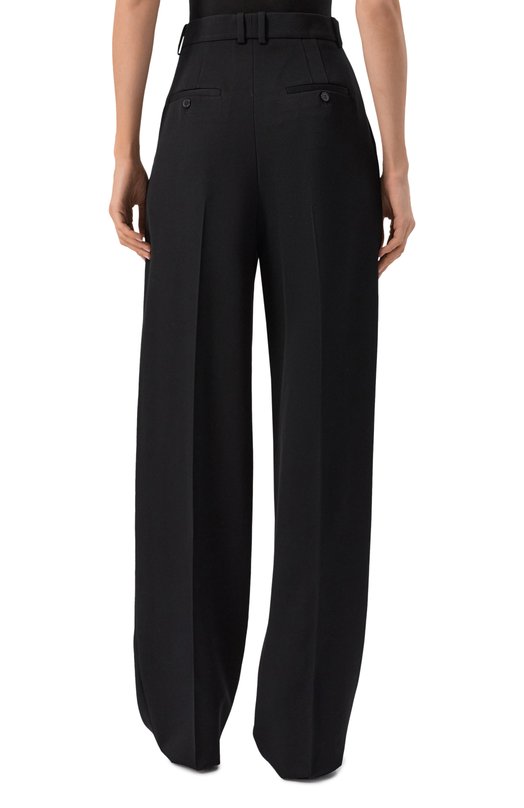 Шерстяные брюки Saint Laurent 824389/Y7E63 Чёрный  824389/Y7E63 Фото 4