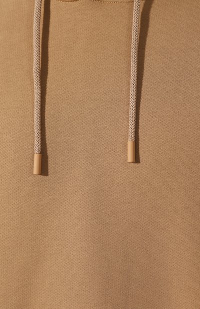 Хлопковое худи BOTTEGA VENETA бежевого цвета по цене 98900 руб., арт. 575609/VKAC0, фото 5 Хлопковое худи BOTTEGA VENETA, арт. 575609/VKAC0, фото 5
