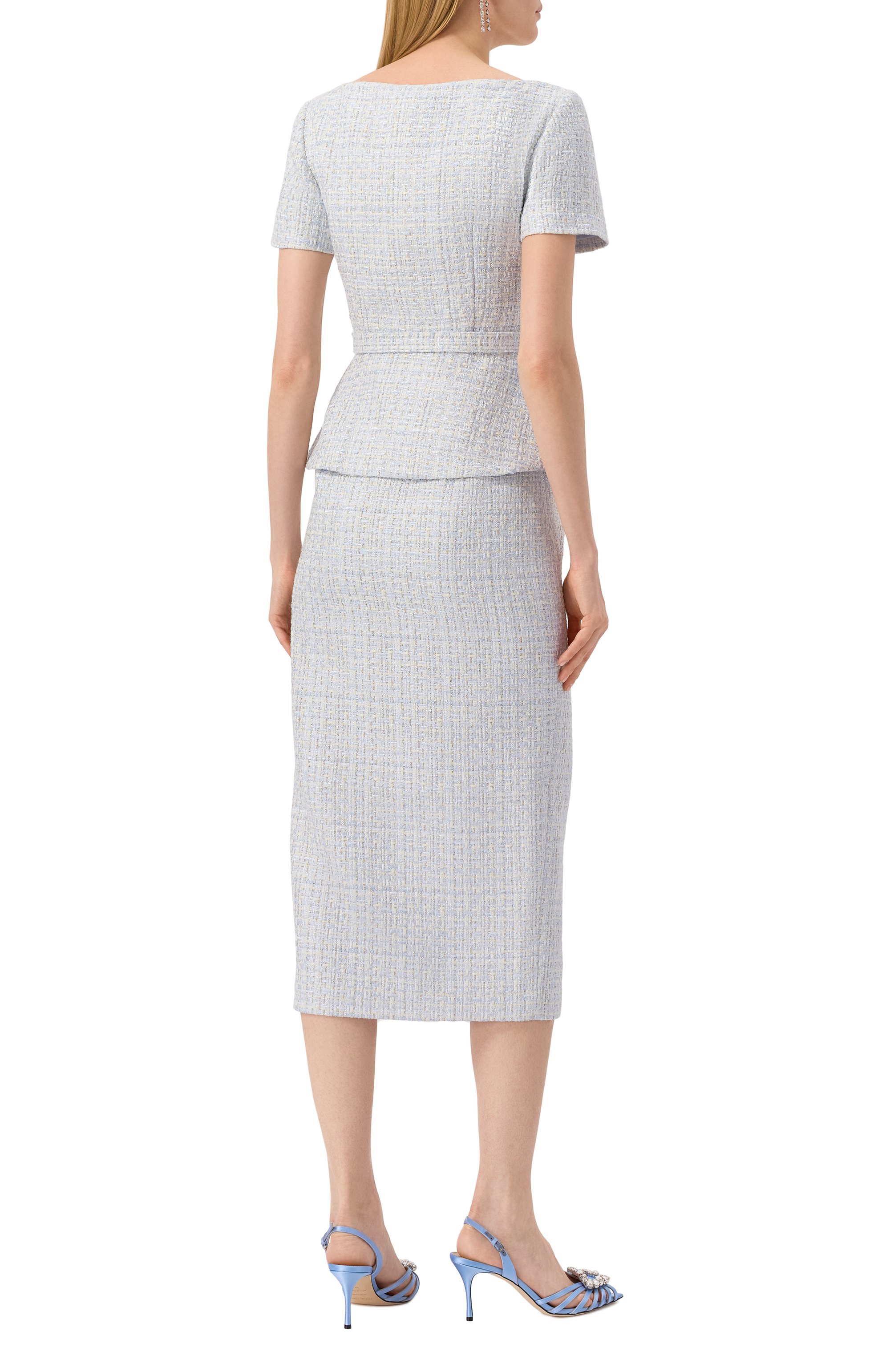 Твидовое платье SELF-PORTRAIT, арт. SS25-148MA-BL, фото 4