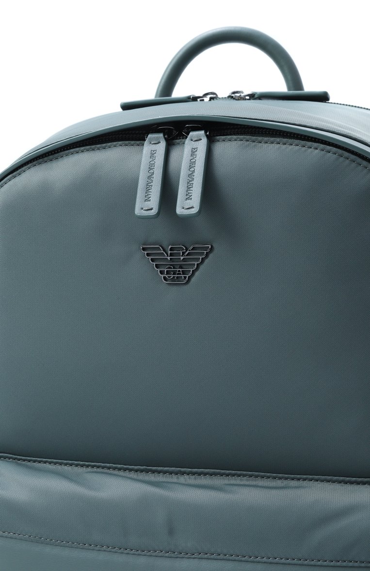 Мужской рюкзак asv EMPORIO ARMANI бирюзового цвета, арт. EM001795/AF13454 | Фото 3 (Автоматизация состава: Проставлено; Размер: large; Автоматизация ТО: Проставлено; Материал: Текстиль; Сумки-технические: Рюкзаки - большие; Стили: Классический)