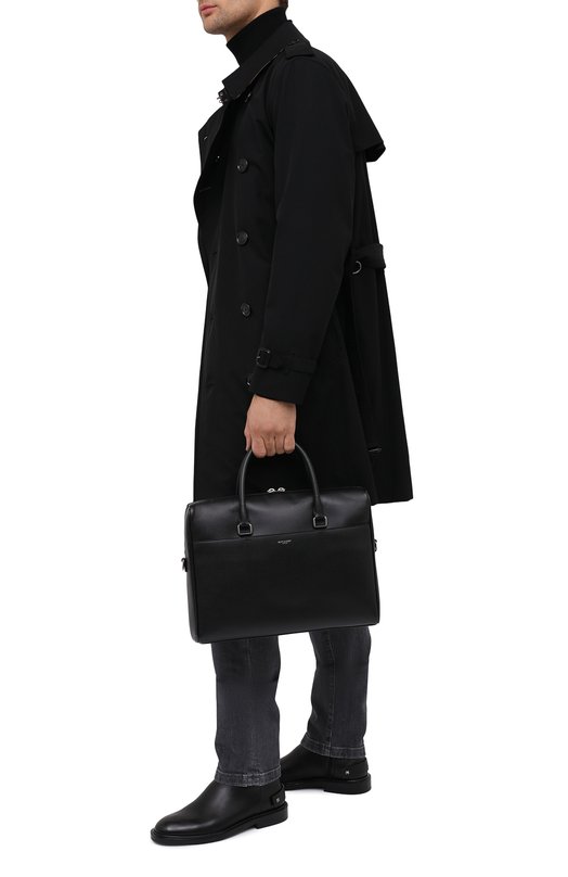 Кожаная сумка для ноутбука Duffle Saint Laurent 625449/BTY0E Чёрный  625449/BTY0E Фото 2