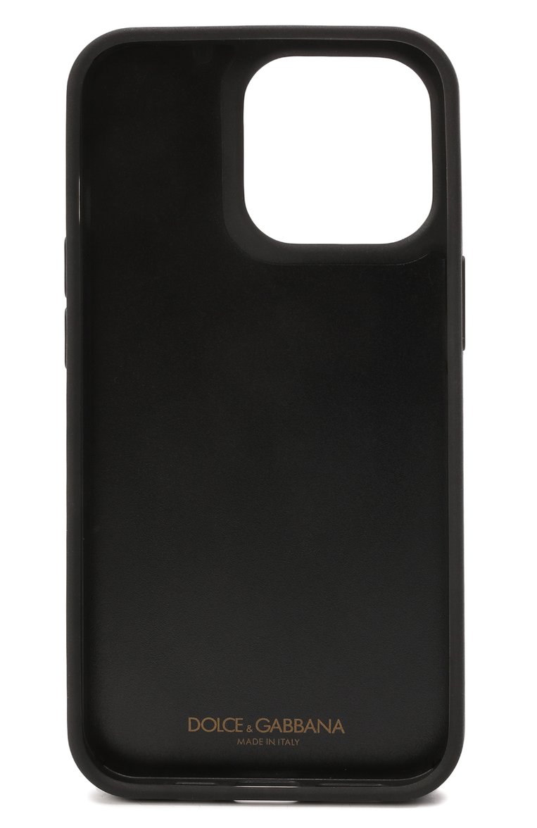 Кожаный чехол для iphone 13 pro DOLCE & GABBANA черного цвета, арт. BI3135/AY065 | Фото 2 (Материал: Натуральная кожа; Женское Кросс-КТ: Кожа iPhone; Нос: Не проставлено; Региональные ограничения белый список (Axapta Mercury): Не проставлено)