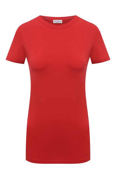 Женская хлопковая футболка BRUNELLO CUCINELLI, арт. M0T18B0170