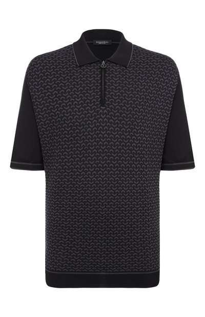 Мужское поло из хлопка и шелка STEFANO RICCI, арт. K212037P31/F26193