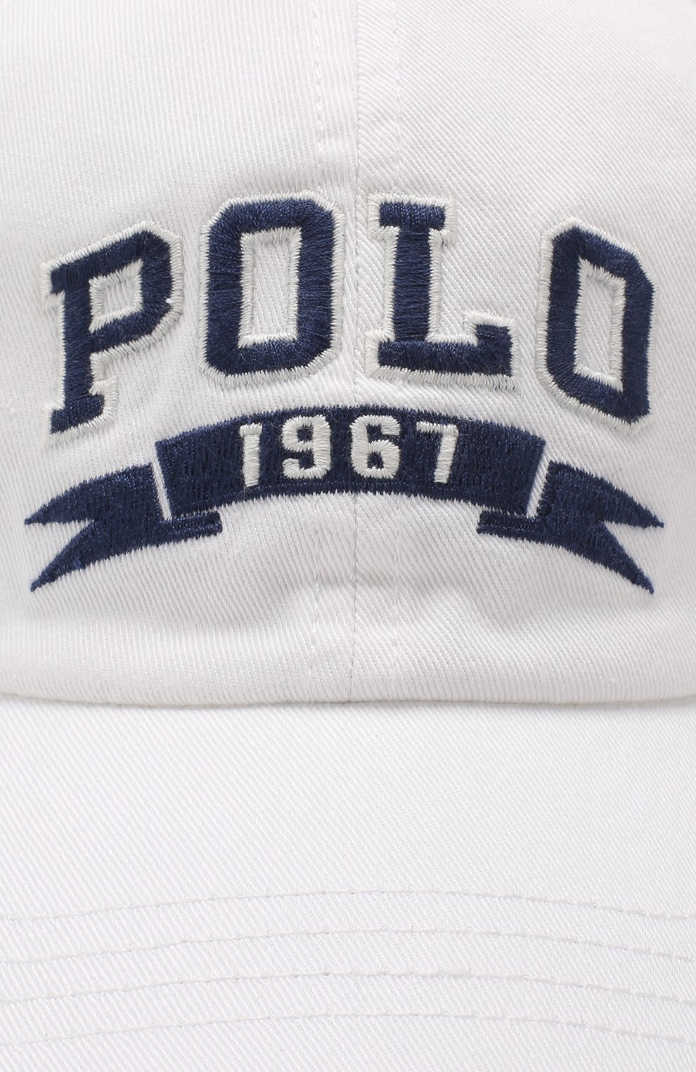 Хлопковая бейсболка POLO RALPH LAUREN белого цвета по цене 4660 руб., арт. 322737580, фото 3 Хлопковая бейсболка POLO RALPH LAUREN, арт. 322737580, фото 3
