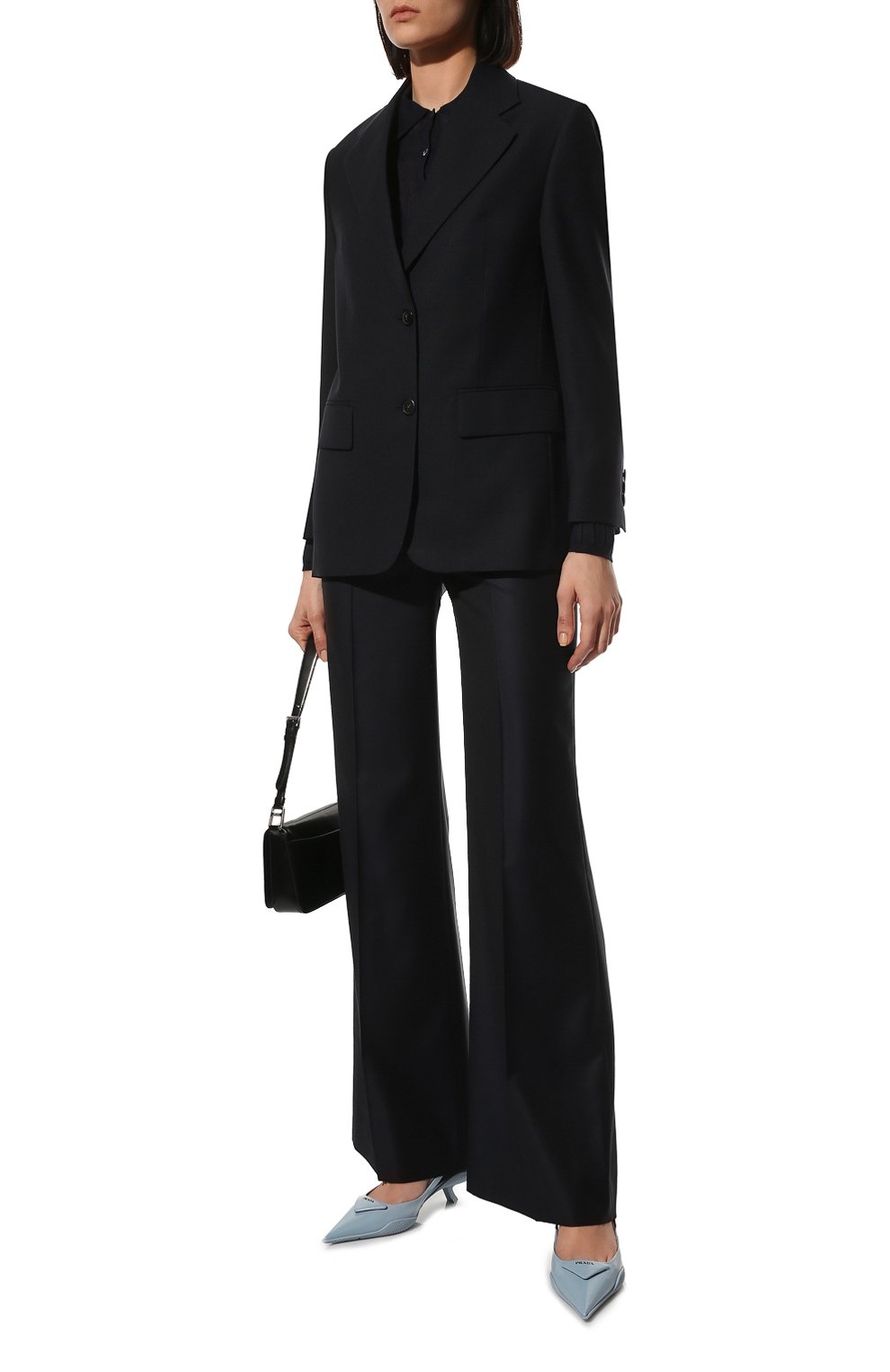 Шерстяной жакет PRADA темно-синего цвета по цене 320000 руб., арт. P563MY-10V2-F0008-221, фото 2 Шерстяной жакет PRADA, арт. P563MY-10V2-F0008-221, фото 2