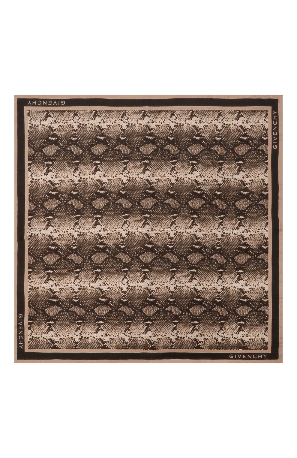Шелковый платок GIVENCHY коричневого цвета по цене 26300 руб., арт. GW7070/SR219, фото 3 Шелковый платок GIVENCHY, арт. GW7070/SR219, фото 3
