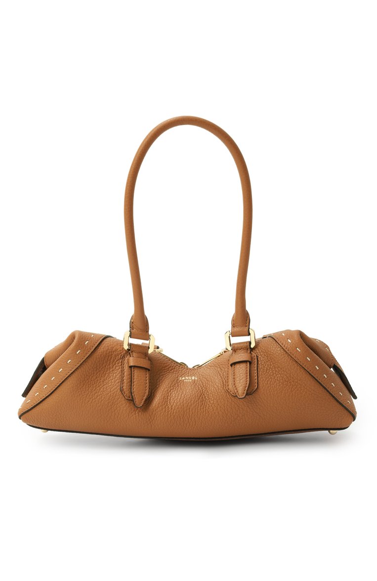 Женская сумка charlie small LANCEL светло-коричневого цвета, арт. A13420 | Фото 1 (Материал: Натуральная кожа; Автоматизация состава: Проставлено; Размер: small; Автоматизация ТО: Проставлено)