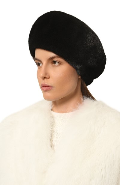 Меховой берет из норки FURLAND черного цвета по цене 83600 руб., арт. 0003800110129300000, фото 2 Меховой берет из норки FURLAND, арт. 0003800110129300000, фото 2