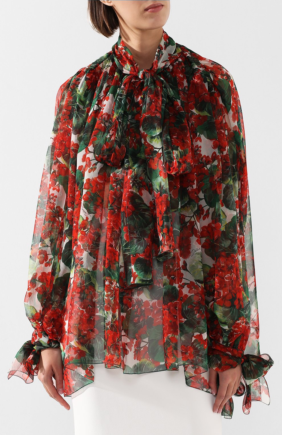 Шелковая блузка DOLCE & GABBANA, арт. F71Y6T/HS1ZV, фото 3