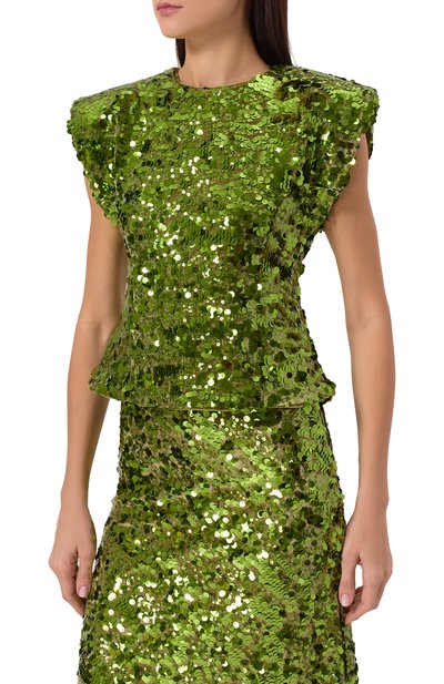 Топ с отделкой пайетками GANNI, арт. T4128/272, фото 3