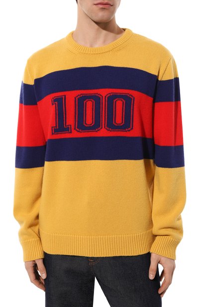 Шерстяной свитер GUCCI разноцветного цвета по цене 122400 руб., арт. 676393 XKB43, фото 3 Шерстяной свитер GUCCI, арт. 676393 XKB43, фото 3