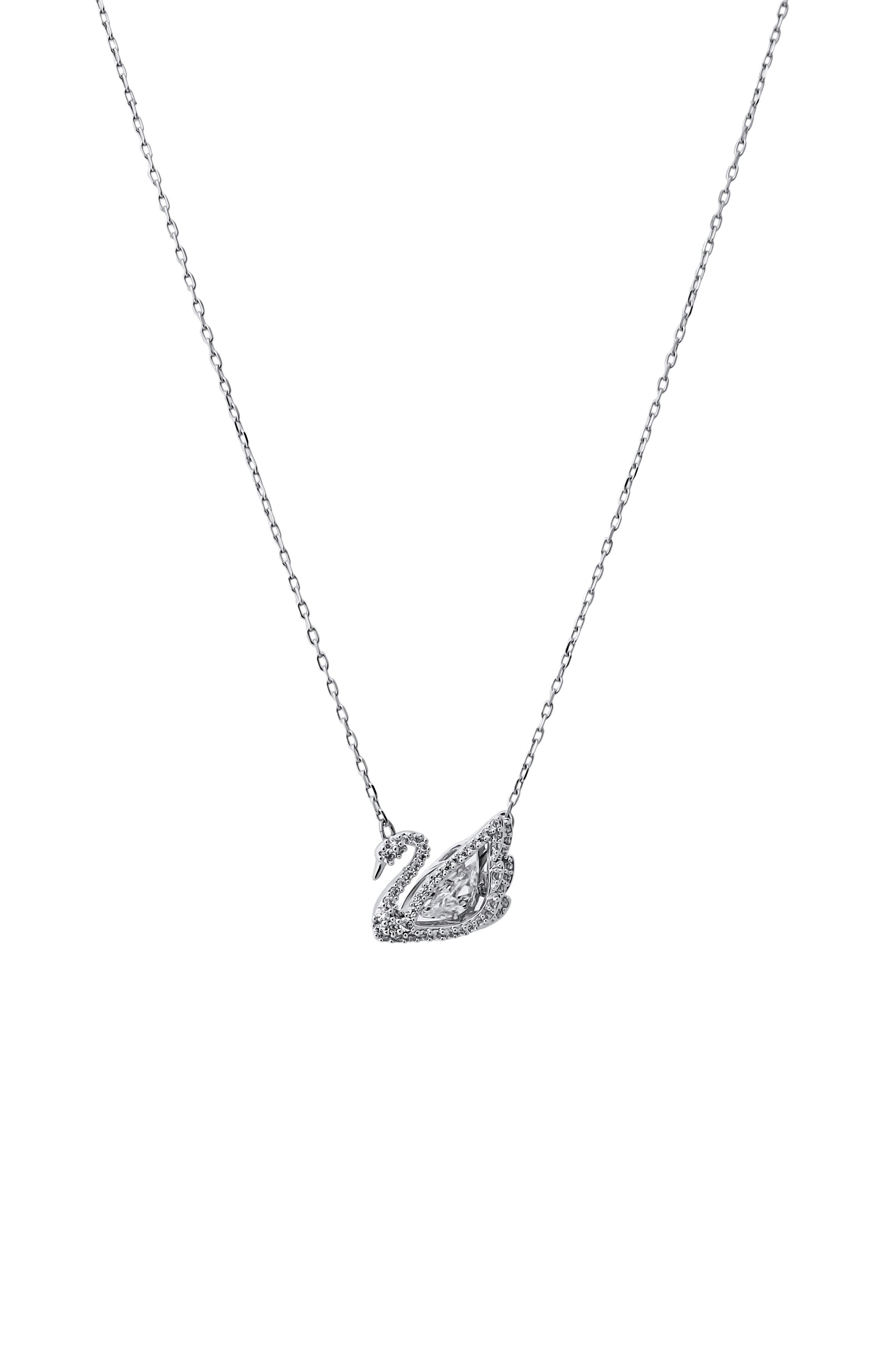 Кулон на цепочке swan SWAROVSKI серебряного цвета по цене 24500 руб., арт. 5514421, фото 3 Кулон на цепочке swan SWAROVSKI, арт. 5514421, фото 3