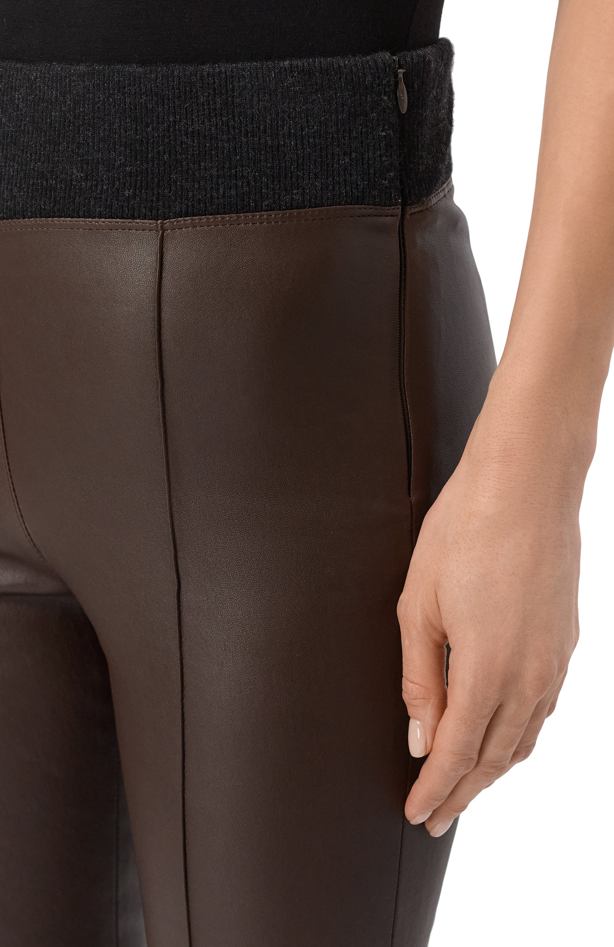 Кожаные легинсы BRUNELLO CUCINELLI, арт. MPV32P8788, фото 5