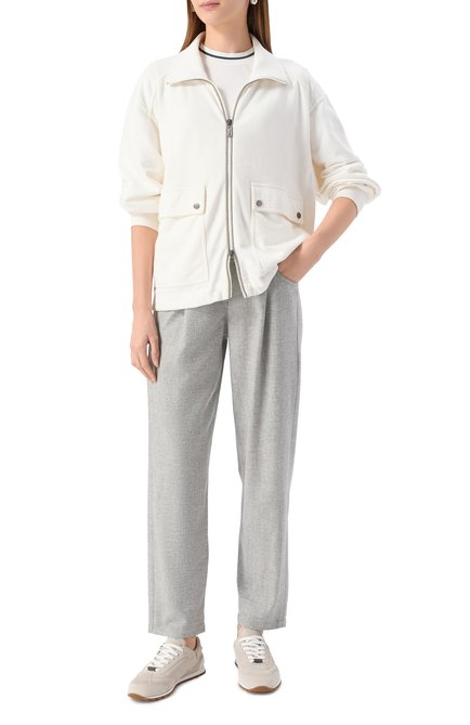 Женские шерстяные брюки BRUNELLO CUCINELLI, арт. MB162P8417