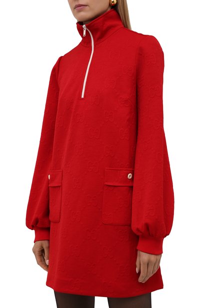 Платье GUCCI красного цвета по цене 132480 руб., арт. 653412/XJDEM, фото 3 Платье GUCCI, арт. 653412/XJDEM, фото 3