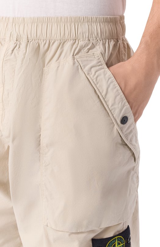 Хлопковые шорты Stone Island K1S15L100009-S0003 Бежевый  K1S15L100009-S0003 Фото 5