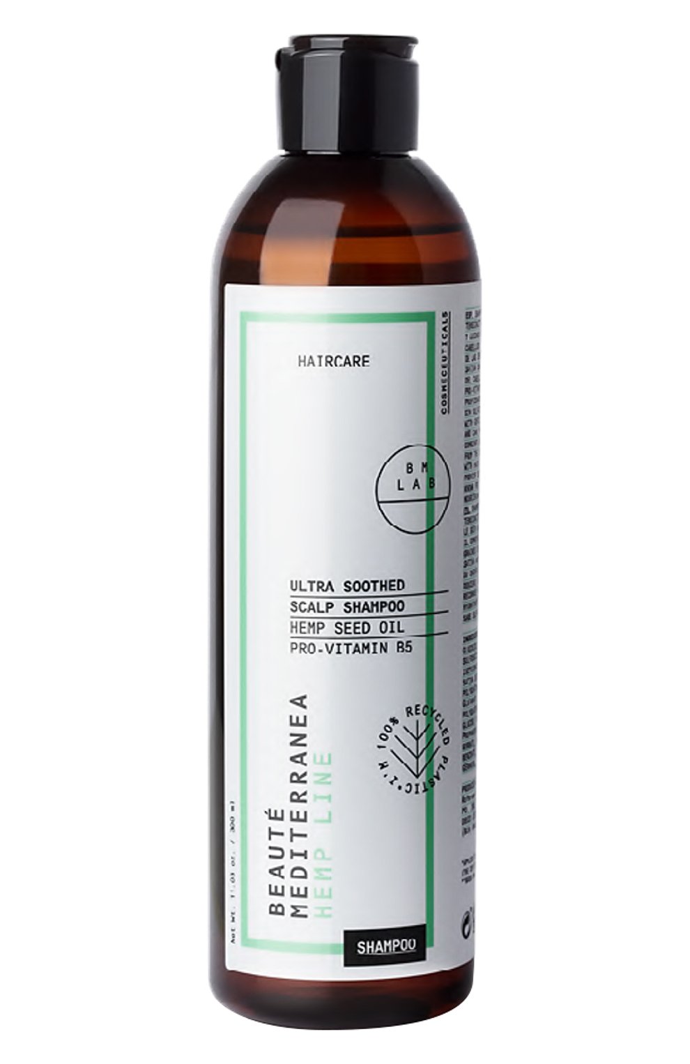 Ультрауспокаивающий шампунь для волос и кожи головы на основе масла семян конопли hemp line (300ml) BEAUTE MEDITERRANEA, арт. BM824, фото 1