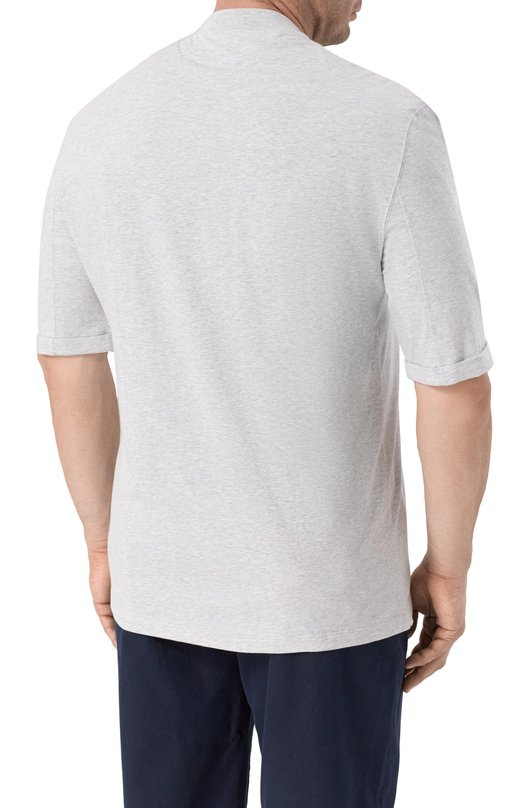 Хлопковая футболка Brunello Cucinelli M0B131396 Серый  M0B131396 Фото 4