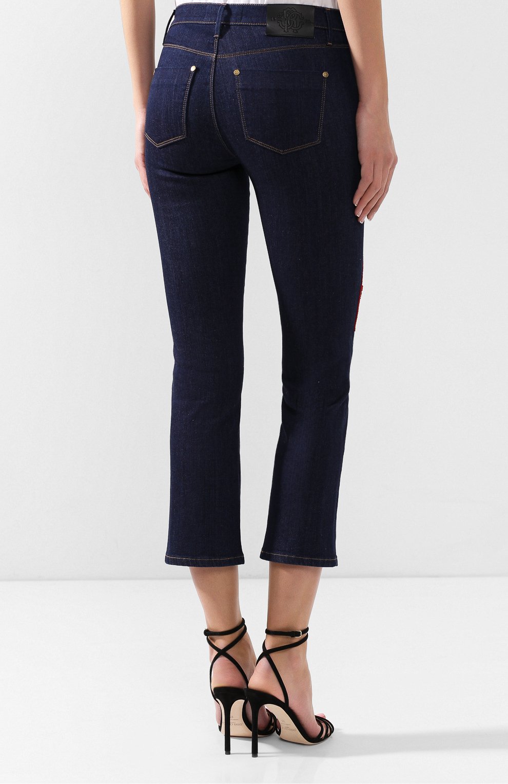 Джинсы с декоративной отделкой ROBERTO CAVALLI, арт. IQJ228/DS005, фото 4