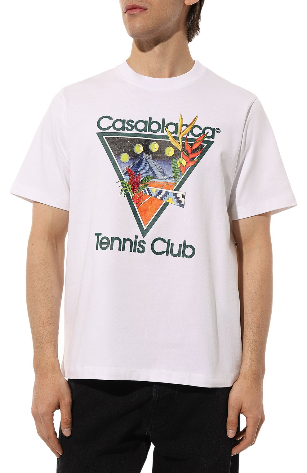 Хлопковая футболка CASABLANCA, арт. MS23-JTS-001-01, фото 3