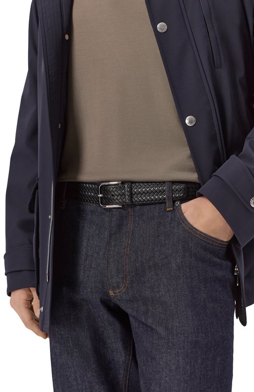 Кожаный ремень BOSS 50560430 Чёрный  50560430 Фото 2