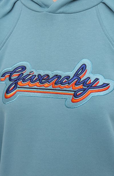 Хлопковое худи GIVENCHY голубого цвета по цене 81850 руб., арт. BWJ01U3Z4V, фото 5 Хлопковое худи GIVENCHY, арт. BWJ01U3Z4V, фото 5