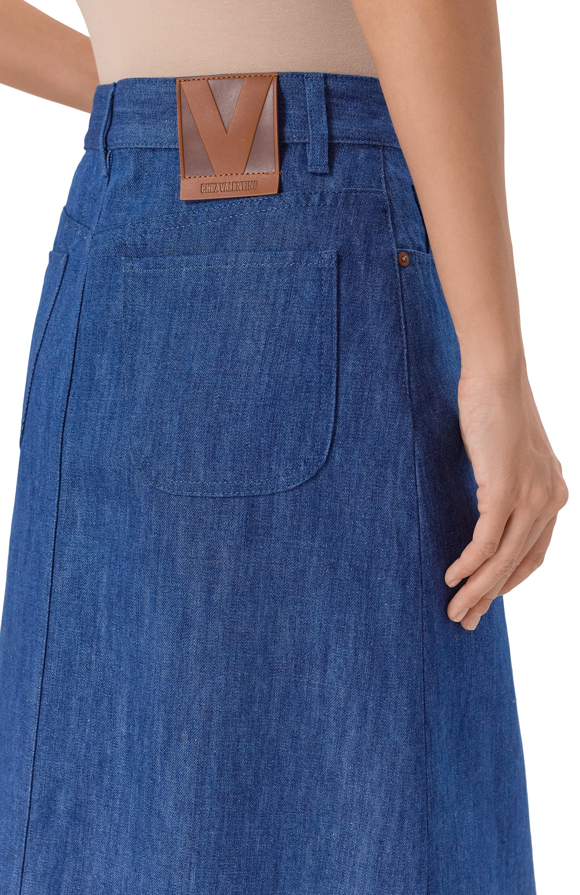 Джинсовая юбка VALENTINO, арт. 7B3DD20K/9HG, фото 6