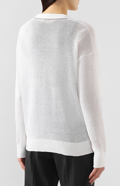 Кардиган из смеси льна и шелка BRUNELLO CUCINELLI, арт. M10550206, фото 4