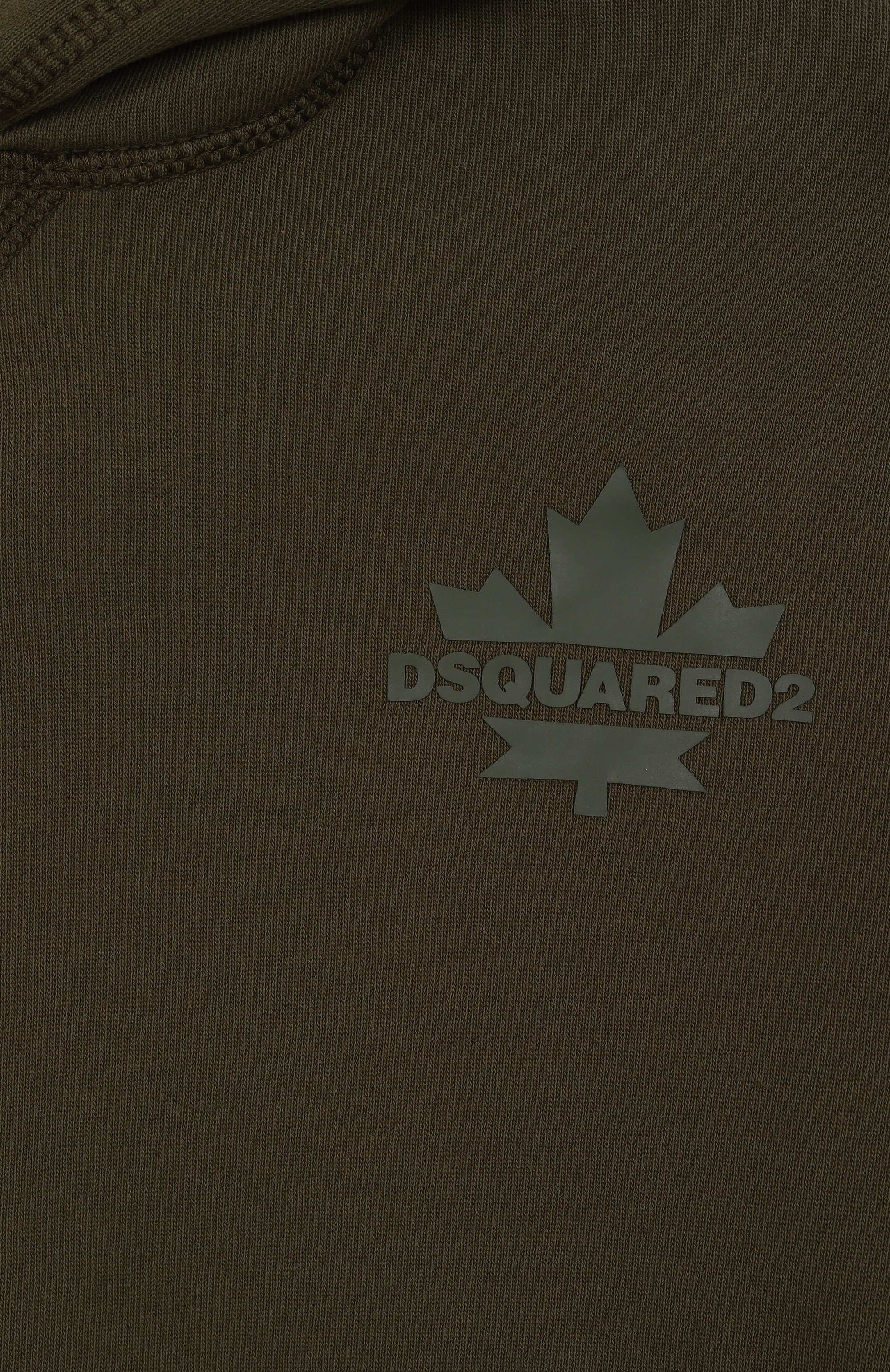 Хлопковое худи DSQUARED2 хаки цвета по цене 26350 руб., арт. DQ2735/D0AC6, фото 3 Хлопковое худи DSQUARED2, арт. DQ2735/D0AC6, фото 3