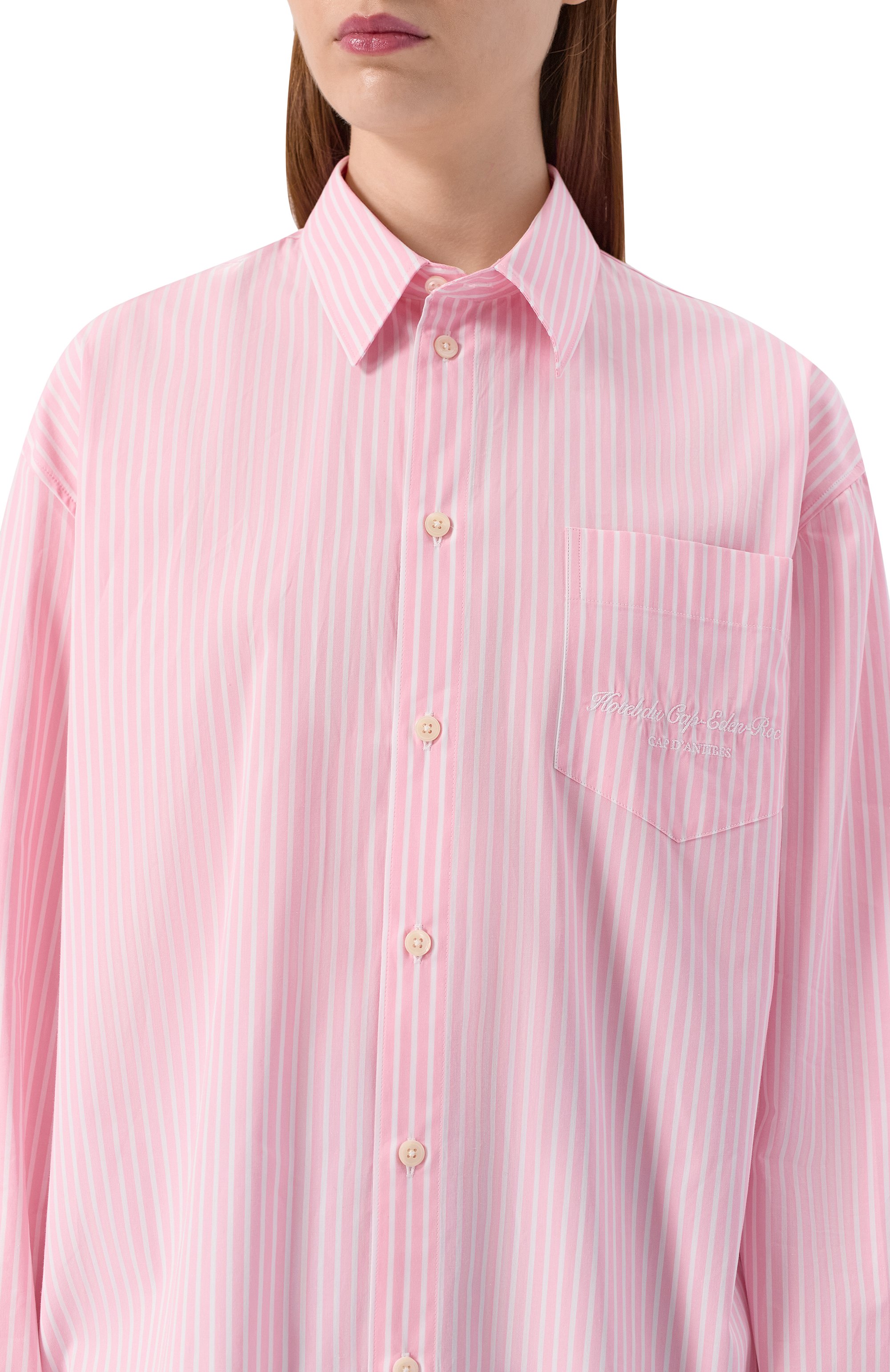 Хлопковая рубашка sporty & rich x hotel du cap-eden-roc SPORTY AND RICH, арт. SI00760673ST64, фото 5