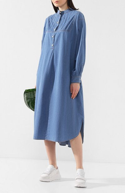 Джинсовое платье SONIA RYKIEL синего цвета по цене 31950 руб., арт. 12303403-28, фото 2 Джинсовое платье SONIA RYKIEL, арт. 12303403-28, фото 2